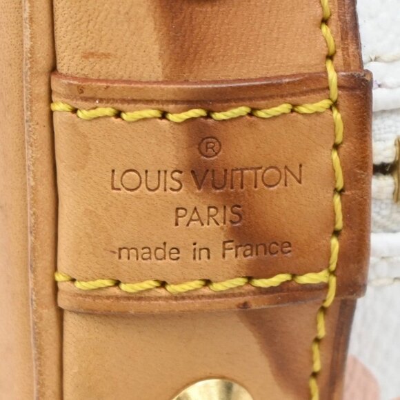 LOUIS VUITTON LV Logo Alma Hand Bag Monogram Multi Color White M92647 55EF967 - Picture 14 of 15